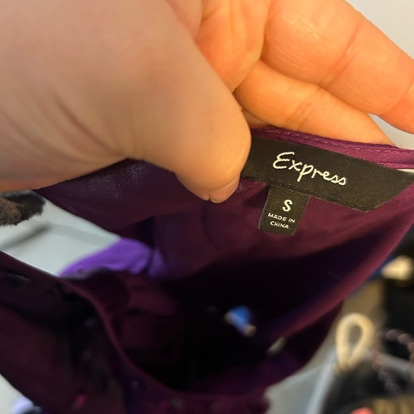 EXPRESS Y2K SILK BEADED BLOUSE - Picture 4 of 4